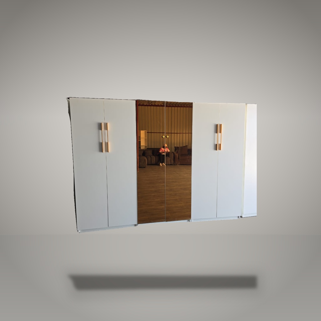 Kombera Grand 6-Door 3-Piece Mirrored Master Wardrobe